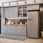 Cozinha Compacta 5 Peças Com Aéreo 3 Portas Com Vidro Amy Casa 812