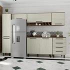 Cozinha Compacta 6 Peças 7 Portas 4 Gavetas Evolution Plus Tannat/Legno Crema