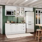 Cozinha Compacta 6 Peças com Aéreo para Micro-Ondas Emily Espresso Móveis
