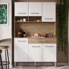 Cozinha Compacta 6 Portas 1 Gaveta Wood/Branco Ac6001 - Decibal