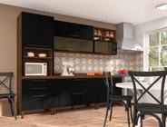 Cozinha Compacta 7 Peças Viv Concept Nogueira Black
