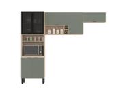 Cozinha Compacta 7 Portas Firenze Avena/Menta Demobile