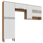 Cozinha Compacta 8 Portas Napoli Prime Castanho/Branco