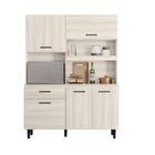 Cozinha Compacta Athena 5 Portas 1 Gaveta - Bianco/Bianco - Nicioli