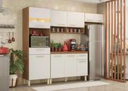 Cozinha Compacta Demóbile Dama com Balcão - Nicho para Micro-ondas 9 Portas 2 Gavetas / Amendola Branco