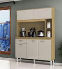 Cozinha Compacta Duda 120mt Com 5 Portas 1 Gaveta Damasco Off White Poquema