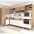 Cozinha Compacta Inova I com 11 Portas e Tampo - Carvalho/Branco