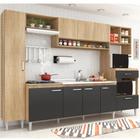 Cozinha Compacta Inova II com 9 Portas - Carvalho/Grafite