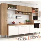 Cozinha Compacta Inova II com 9 Portas e Tampo - Carvalho/Branco