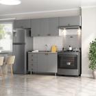 Cozinha Compacta Maranello 100% MDF 7 PT 4 GV Cinza