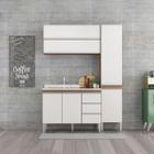 Cozinha Compacta Modulada Sabrina com Balcão Pia 160x202 Cm 4 Peças MDP Branco MENU