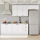 Cozinha Compacta Nova York 4 peças Modulada 8 Portas 3 Gavetas Henn - Branco