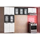 Cozinha Compacta Rubi de Aço 3 Peças (2 Armários + 1 Paneleiro) CPT49 Branco/Preto - Telasul