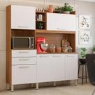 Cozinha Compacta Select com Balcão 6 Portas e 2 Gavetas Demóbile Amendola Branco