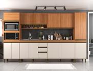 Cozinha Completa 6 Peças 12 Portas com Torre Quente Paneleiro e Aéreo Ripado Cecília