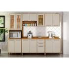 Cozinha Completa Áustria 5 Peças (1 Paneleiro + 2 Armários + 2 Balcões) C5P47 Cinamomo/Off White - Valdemóveis