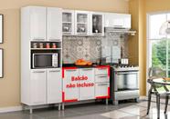 Cozinha Completa Branca em Aço 3 Peças Tarsila com 3 Vidros com entrada para Forno