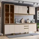 Cozinha Completa Connect 13 Portas 2 Gavetas 100% Mdf Duna/Cristal - Henn