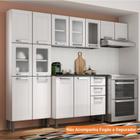 Cozinha completa de Aço Balcão 3 Portas, Paneleiro e 2 Armários Aéreo Multipla Bertolini Branco