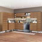 Cozinha Completa de Canto Reto Madesa Emilly Big com Armário e Balcão 21 Portas 1 Gaveta