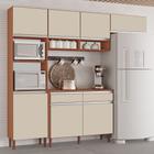 Cozinha Completa Modulada Virginia 100% MDF com 1 Balcão 7 Portas e 2 Gavetas Tuboarte
