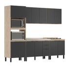 Cozinha Completa Modular Firenze 5 Peças Avena Touch Grafito FHR001 Demóbile