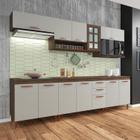 Cozinha completa predilleta sofia modulada 7 pecas 280 cm 12 portas 2 gavetas com tampo noce off