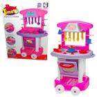 Cozinha De Menina Brinquedo Infantil Play Time 71cm Com Acessórios Rosa Completa Cotiplás