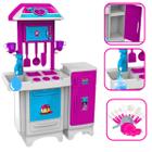 Cozinha Grande Completa De Brinquedo Infantil Com Acessórios Sai Água De Verdade Brinquedos Magic Toys