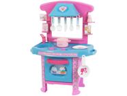 Jogo De Cozinha Barbie Meninas Rosa Grande Kit Completa Luxo Geladeira  Fogao Panelinhas Luzes Infantil Armário