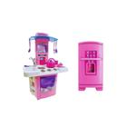 Cozinha Infantil Big Star + Geladeira Menina com Acessórios