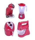 Cozinha Infantil Brinquedo Vermelho - Kit 5 Peças