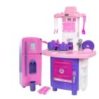 Cozinha Infantil Completa Fogão E Pia Sai Agua + Geladeira