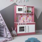 Cozinha Infantil Diana Mdf Com Fogão Brinquedo Meninas Rosa