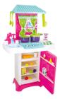 Cozinha Infantil Menina Completa Fogão Grande 74Cm Geladeira