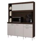 Cozinha Kit Duda 140 cm Chocolate Off White Poquema