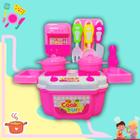 Cozinha Maleta Brinquedo Infantil Kit Chef 12 Peças Meninas