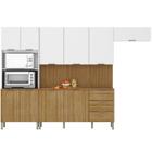 Cozinha Modulada 320cm 10 Portas 2995 Freijo Supremo Ripado KTP - Kits Paraná