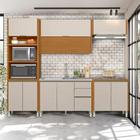 Cozinha Modulada 5 Peças 10 Portas Nature Off White Tiani Shop Jm - LINEA BRASIL