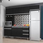 Cozinha Modulada 5 Peças Balcão com Pia 120cm Andréia Preto - AJL Móveis