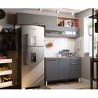 Cozinha Modulada Compacta com 2 Peças 5 Portas 2 Gavetas e Tampo 100% MDF Paris