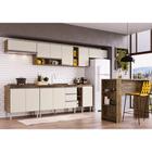 Cozinha Modulada Completa ATHENA com Bancada Gourmet - 10 Peças - Itaúba Offwhite - Megasul