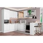 Cozinha Modulada Completa Bella 9 Peças (3Aéreos+3Balcões+1TorreQuente+1Ilha+1Complemento) C9P200 Branco - Carraro