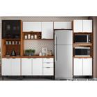 Cozinha Modulada Completa Firenze 5 Peças (2 Aéreos + 1 Balcão + 2 Paneleiros) FMT011 Amendola/Branco - Demóbile