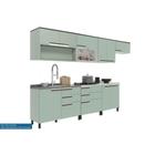 Cozinha Modulada Completa Manhattan 9 Peças (4Aéreos+3Balcões+2Complementos) C9P160 Verde - Herval