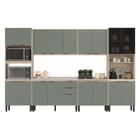 Cozinha Modulada Composição FMT006 Firenze 6 Peças Avena/Menta - Demóbile