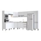 Cozinha Modulada de Canto Completa Athena - 9 Peças Branca - Megasul