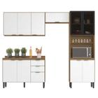 Cozinha Modulada Firenze FI0002 Amêndola Branco - Demóbile - Demobile