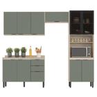 Cozinha Modulada Firenze FI0002 Avena Menta - Demóbile - Demobile