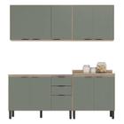 Cozinha Modulada Firenze FI0008 Avena Menta - Demóbile - Demobile